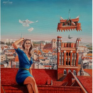 Maya Wolf, The Fleetingness of History II (blue dress) (S)
