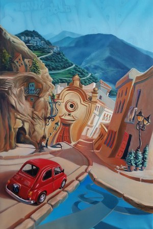 Maja Wolf, Saluti dalla Sicilia - (L on canvas).