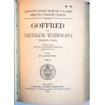 TASSO Torquato, Goffred abo Ieruzalem wyzwolona, całość, bardzo dobry stan, z portretem Piotra Kochanowskiego, półskórek, Kraków 1902 r.