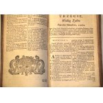 BIBLIA TO JEST KSIĘGI STAREGO I NOWEGO TESTAMENTU [...] Bible Jakuba Wujeka 2. úplné vydání, ve Vratislavi, v Drukarnia Akademicka Coll. Soc. IESU 1740.