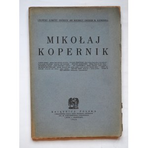 Nicolaus Copernicus, Lviv Committee for the Celebration of the 450th Anniversary of the Birth of M. Copernicus, Lviv 1924 uncut piece