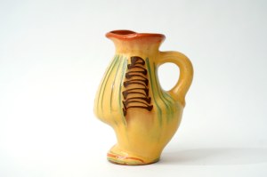 Ceramic vase, jug - yellow - Kamionka - Bald Mountain - B. Books