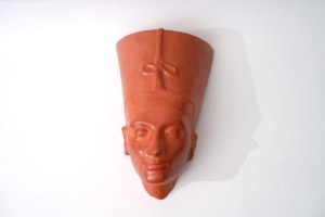 Giant ceramic decorative mask - Nephretete