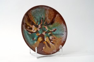 Ceramic decorative platter - Friendship - Wloclawek - 26 cm