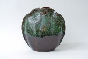 Ceramic vase - Disc - Friendship - Wloclawek - A. Trzaska