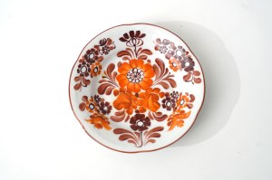 Faience plate - Business class LOT Polish Airlines - ZF Wloclawek - Mal. M. Wloclawek.