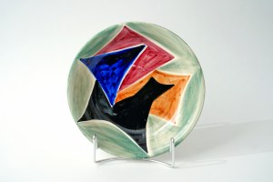Faience unique platter - H. Kołodziejak-Łącka