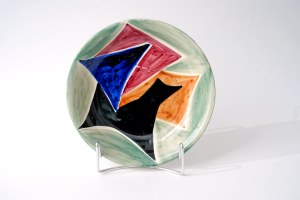 Faience unique platter - H. Kołodziejak-Łącka