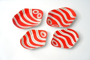 4 plates - NEW LOOK - Steatite Katowice - Z. Buksowicz