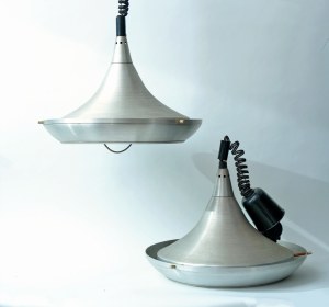 2x ceiling lamp - brushed aluminum