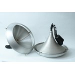 2x Deckenleuchte - gebürstetes Aluminium