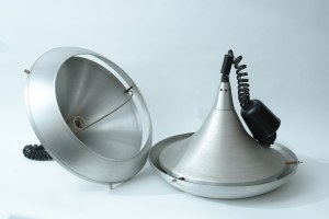 2x ceiling lamp - brushed aluminum