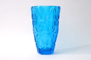 Blue glass vase - HSG Ząbkowice