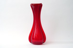 Glass vase - HSG Ząbkowice - Red