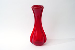Glass vase - HSG Ząbkowice - Red