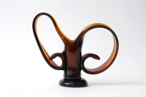 Glass form, vase - Wolomin Steelworks - T. Szymanski