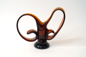 Glass form, vase - Wolomin Steelworks - T. Szymanski