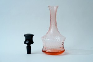 Glass decanter with cork - HS Sudety - S. Sadowski