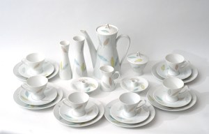 Porcelain coffee service from the collection ,,Form 2000'' - Rosenthal + vases + candlesticks
