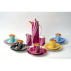 Porcelanowy serwis do kawy ,,Krokus'' - ZPS Ćmielów - W. Potacki