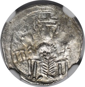 Boleslaw IV the Curly, Denarius - Emperor - lying E - rare