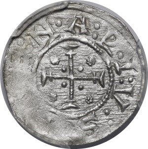 Boleslaw III the Wry-mouthed, Denarius - Prince on the Throne - DENARIVS