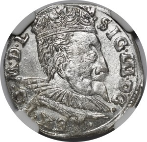 Sigismund III Vasa, Trojak 1598, Vilnius - fan-shaped orifice - rare