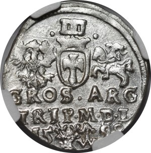Sigismund III Vasa, Trojak 1598, Vilnius - fan-shaped orifice - rare