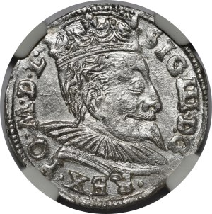 Sigismund III Vasa, Trojak 1598, Vilnius - fan-shaped orifice - rare