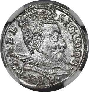 Sigismund III Vasa, Trojak 1598, Vilnius - fan-shaped orifice - rare