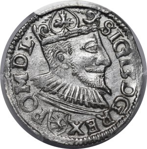 Sigismund III Vasa, Trojak without date, Wschowa - Lewart on obverse and reverse - very rare.