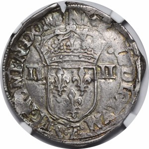 Henry of Valois, 1/4 Ecu 1589 T, Nantes