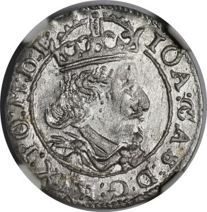 John II Casimir, 1652 penny, Vilnius - beautiful