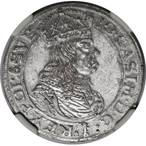 John II Casimir, Sixth of 1659 TLB, Krakow - cartouche with garlands - rare
