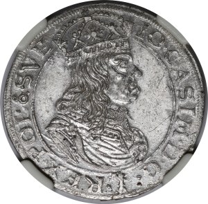 John II Casimir, Sixth of 1659 TLB, Krakow - cartouche with garlands - rare