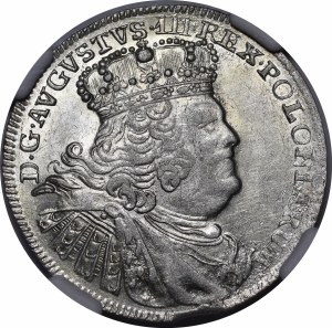 August III Sas, Ort 1755 EC, Leipzig - rare