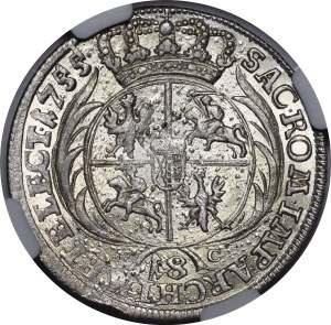 August III Sas, Ort 1755 EC, Leipzig - rare