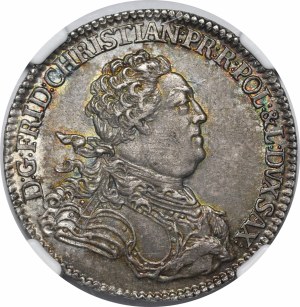 Frederick Krystian, 2/3 of a thaler (guilder) 1763 FWóF, Dresden