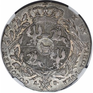 Stanislaw August Poniatowski, Talar 1772 AP, Warsaw - date punched - rare