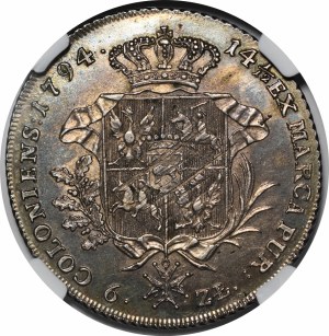 Stanislaw August Poniatowski, 6-zloty thaler 1794, Warsaw
