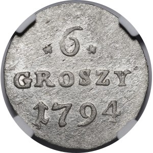 Stanislaw August Poniatowski, 6 copper pennies 1794, Warsaw