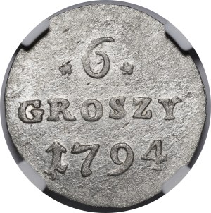 Stanislaw August Poniatowski, 6 copper pennies 1794, Warsaw