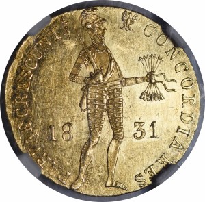 November Uprising, Ducat 1831 - dot in front of the torch