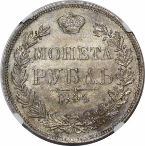 Poland, Russian Partition, 1 ruble 1844 MW, Warsaw
