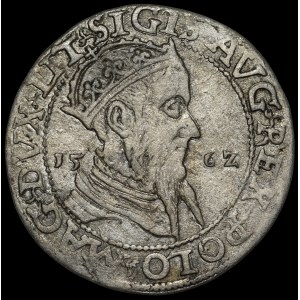 Sigismund II Augustus, Trojak 1562, Vilnius - wide - rare and very nice