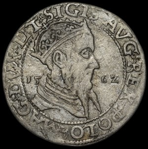 Sigismund II Augustus, Trojak 1562, Vilnius - wide - rare and very nice