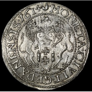 Zygmunt III Waza, Ort 1614, Gdańsk - małe 14 - rzadki i piękny
