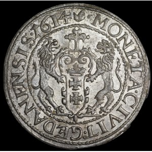 Zygmunt III Waza, Ort 1614, Gdańsk - kropka za łapą - wyśmienity