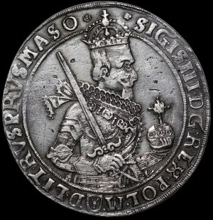 Sigismund III Vasa, Thaler 1630 II, Bydgoszcz - narrow figure, with bow - undescribed and very rare.