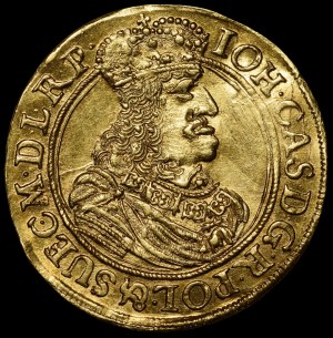 John II Casimir, Ducat 1666/3 DL, Gdansk - rare and beautiful